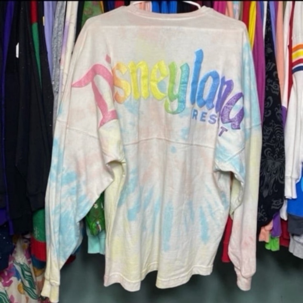 Disney parks cotton candy rainbow Tie Dye spirit jersey S